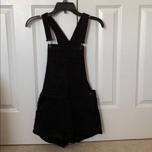 Black Overall Shorts